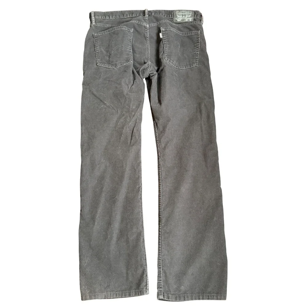 Levi Strauss & Co 514 Straight Fit Corduroy Pants Mens 36x32 Black